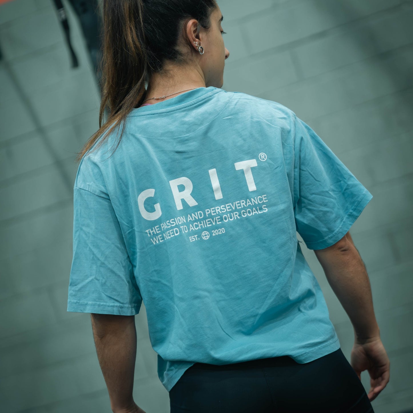 Crop GRIT Passion And Perseverance Azul Cielo