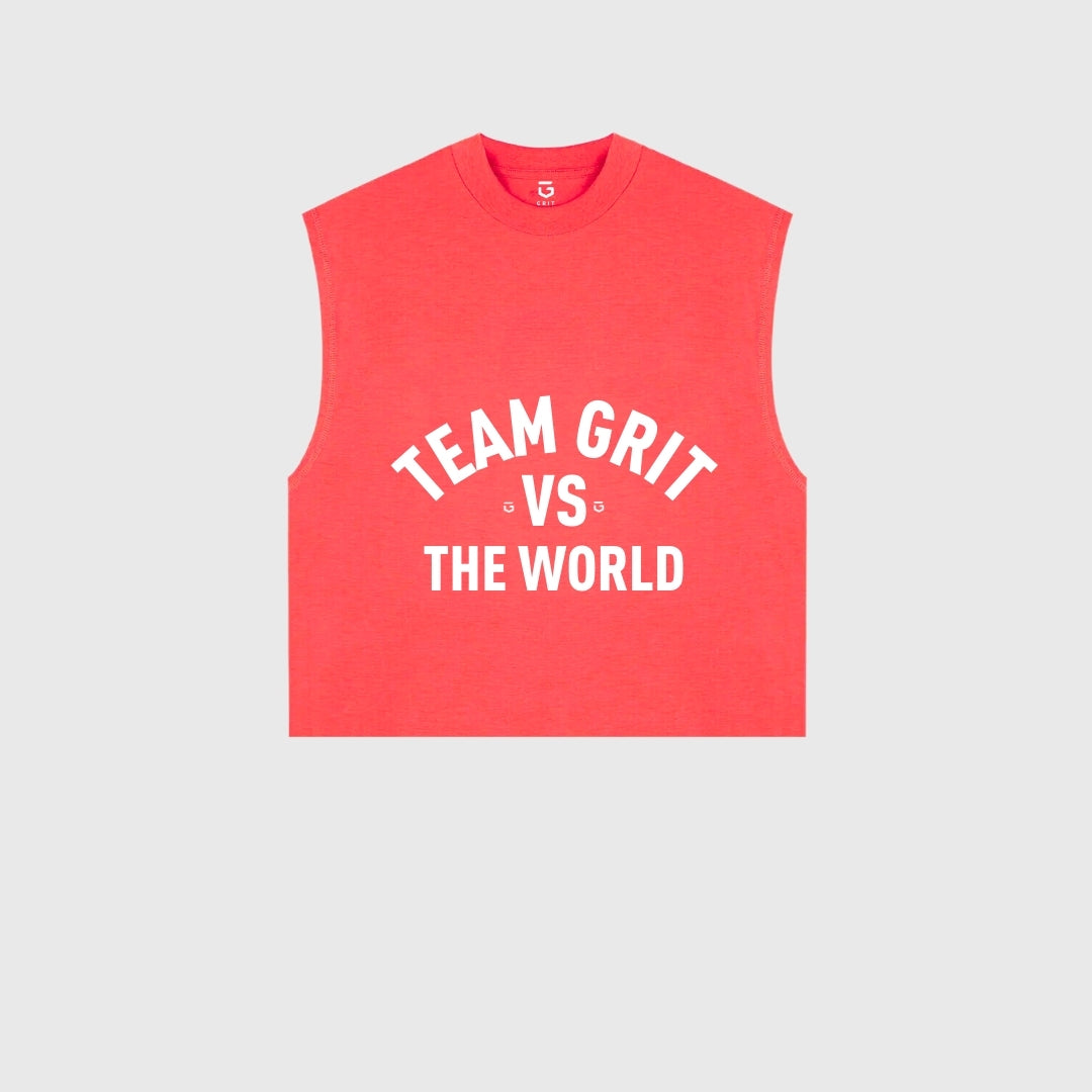 Tank Top Team GRIT VS The World Rojo