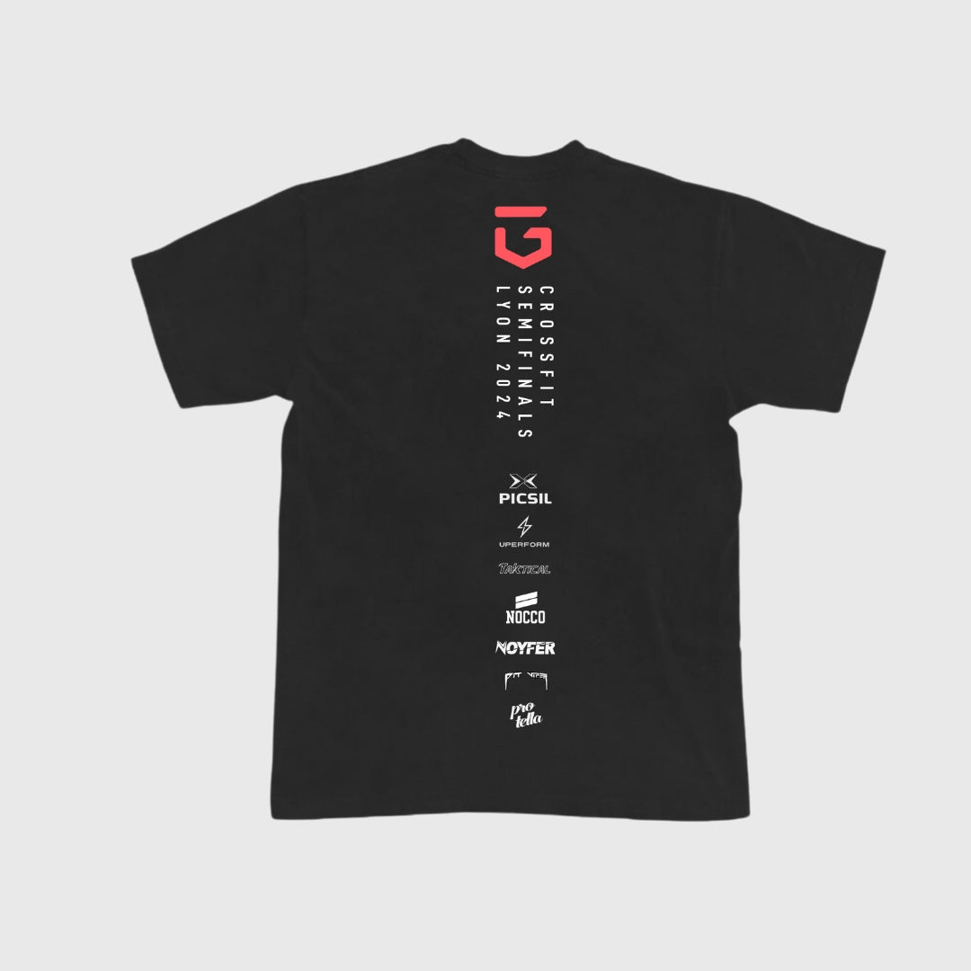 Camiseta GRIT CrossFit Semifinals Lyon 2024 Negra