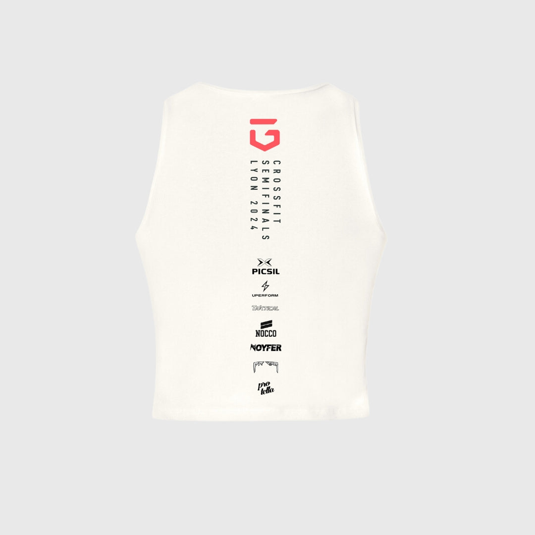 Tank Top GRIT CrossFit Semifinals Lyon 2024 Blanco