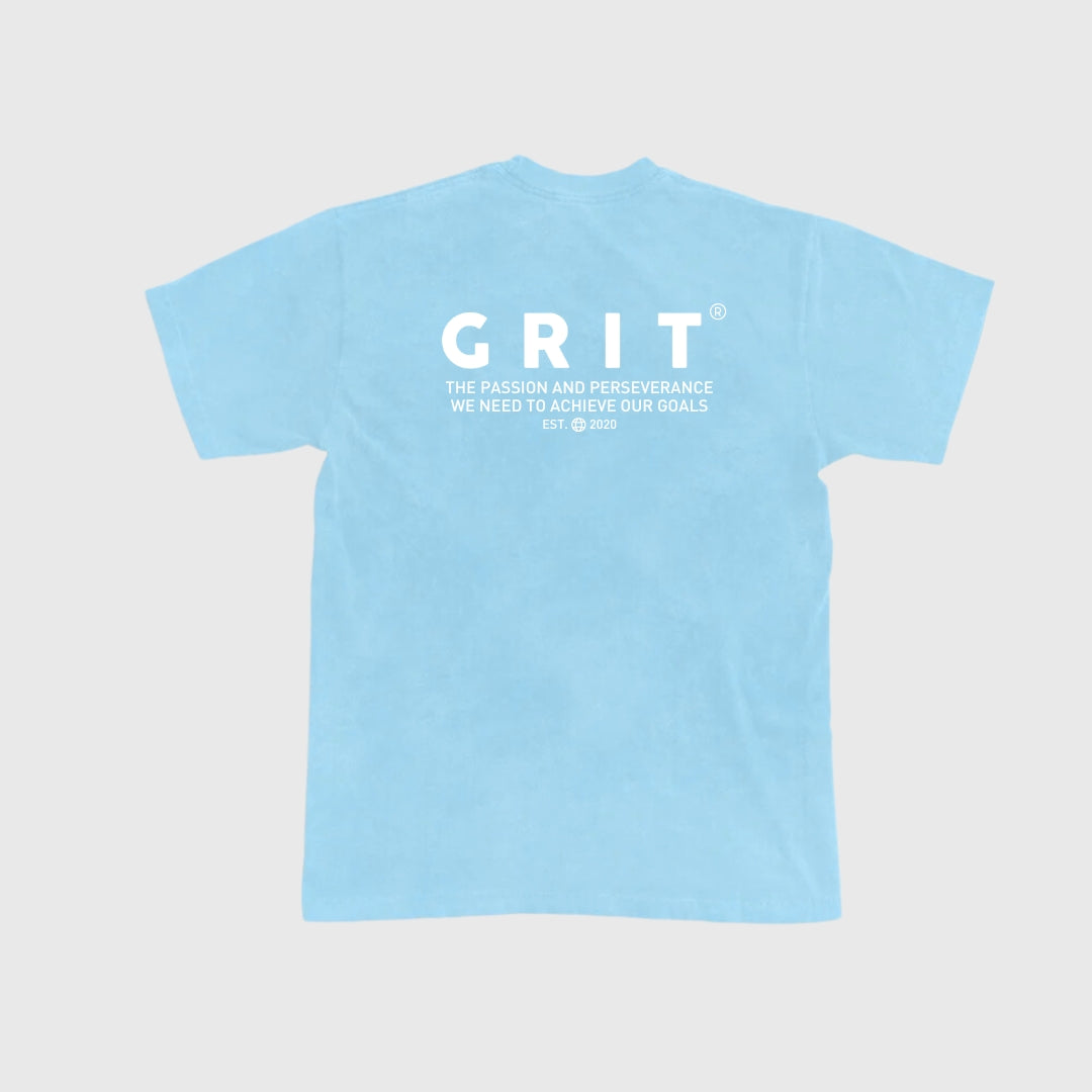 Camiseta GRIT Passion And Perseverance Azul Cielo